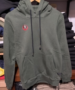 BUZO GRIS FRIZADO CAPUCHA